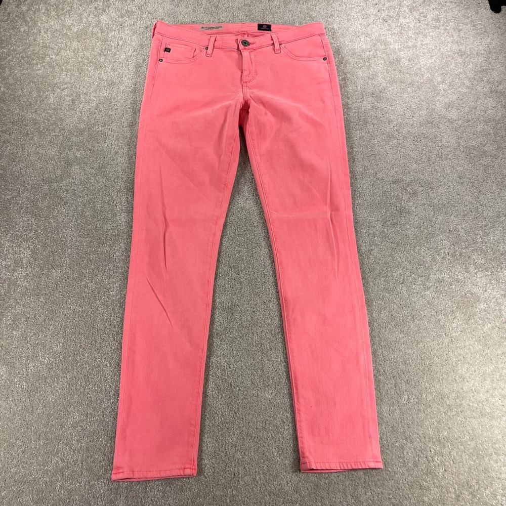 AG Adriano Goldschmied The Legging Ankle Jeans Women 28 Coral Super Skinny Ankle